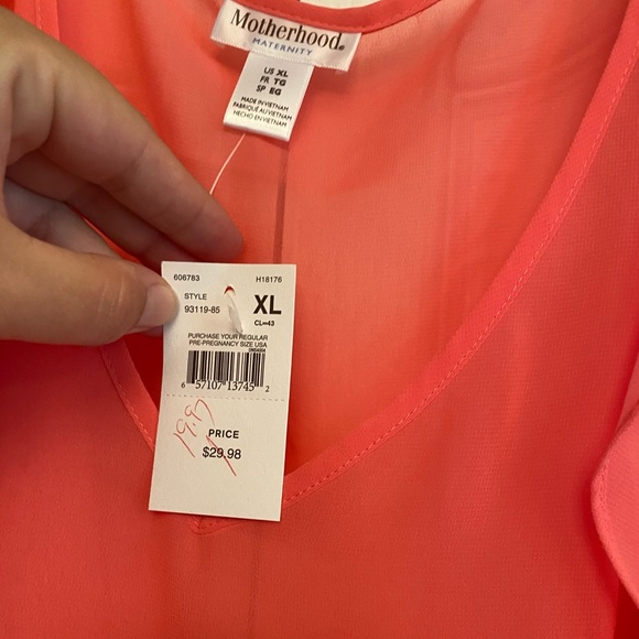 Maternity tie-belt silk blouse - Picture 4 of 4